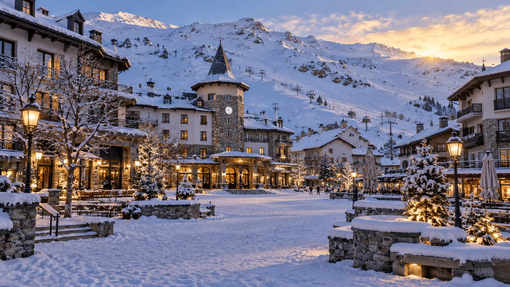Sierra Nevada and ski-lift access from Pradollano
